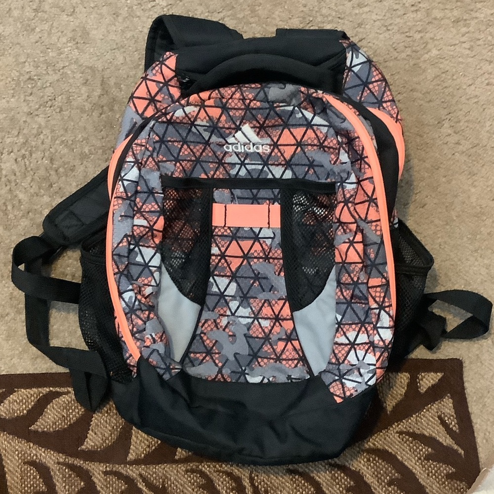 Adidas Triangular Pattern Backpack in Black and C… - image 1